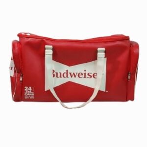 Faux Leather Red Budweiser Soft-sided Cooler Bag
